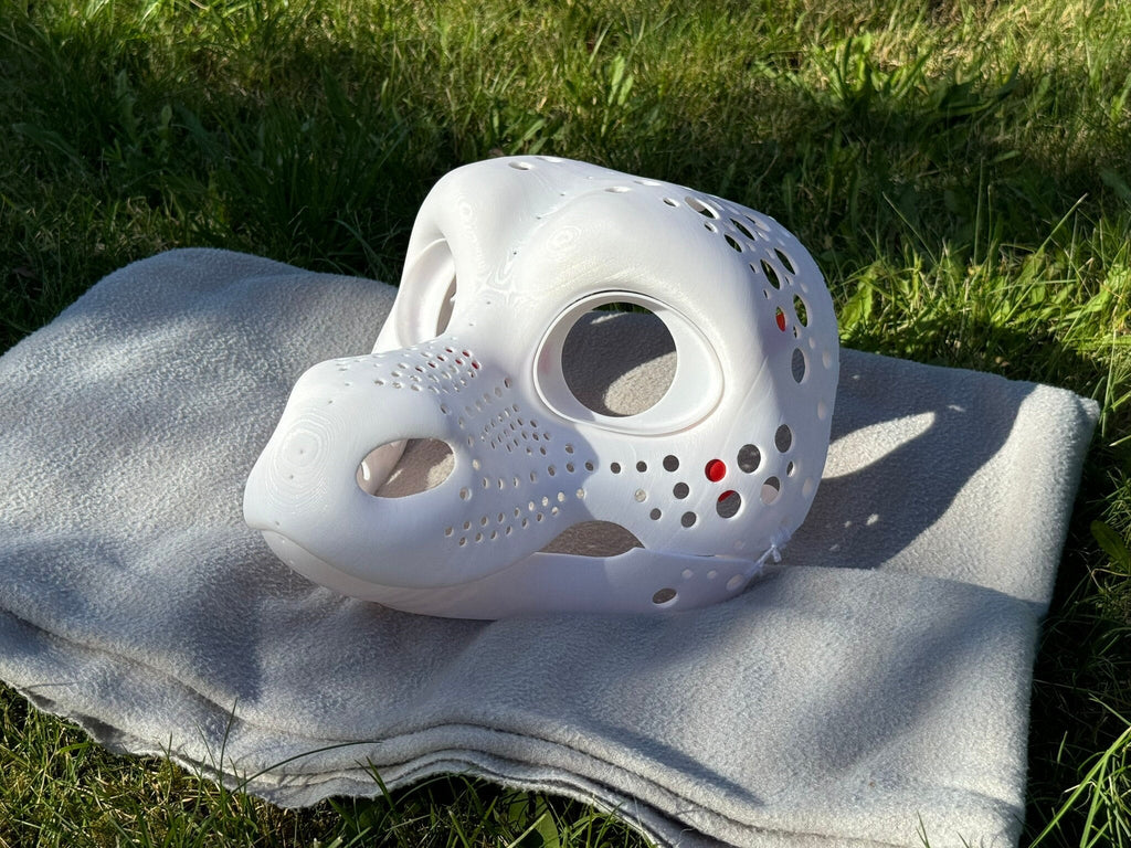 Round Dragon 3D printed fursuit head base