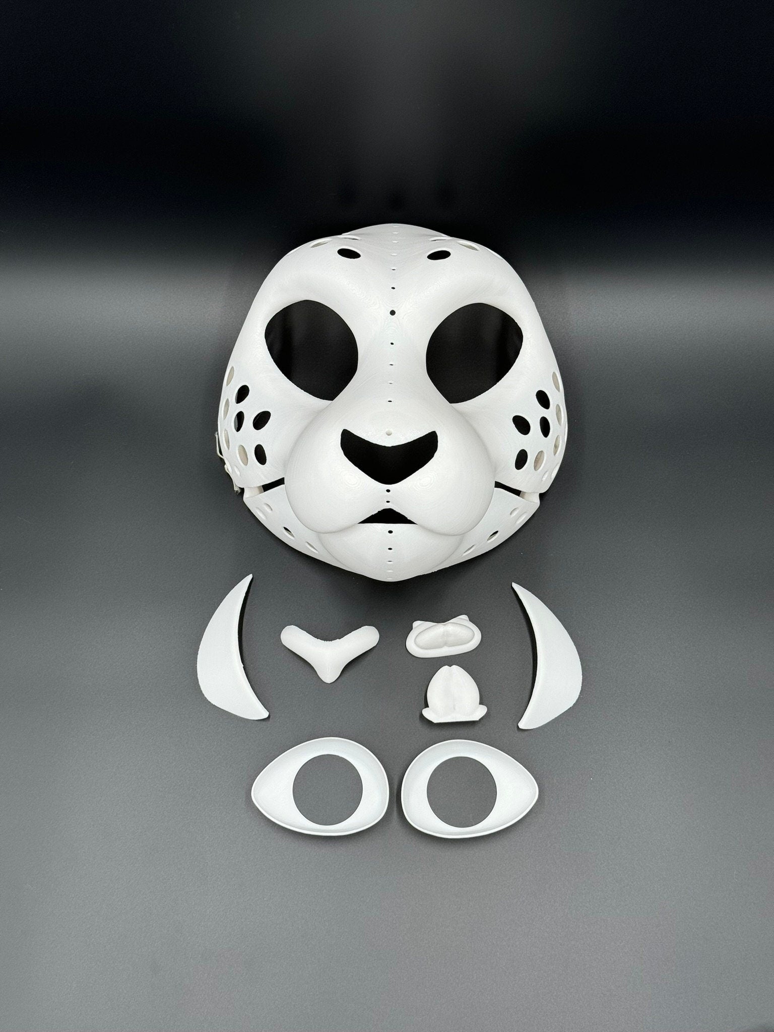 Rabbit 3D printed fursuit head base