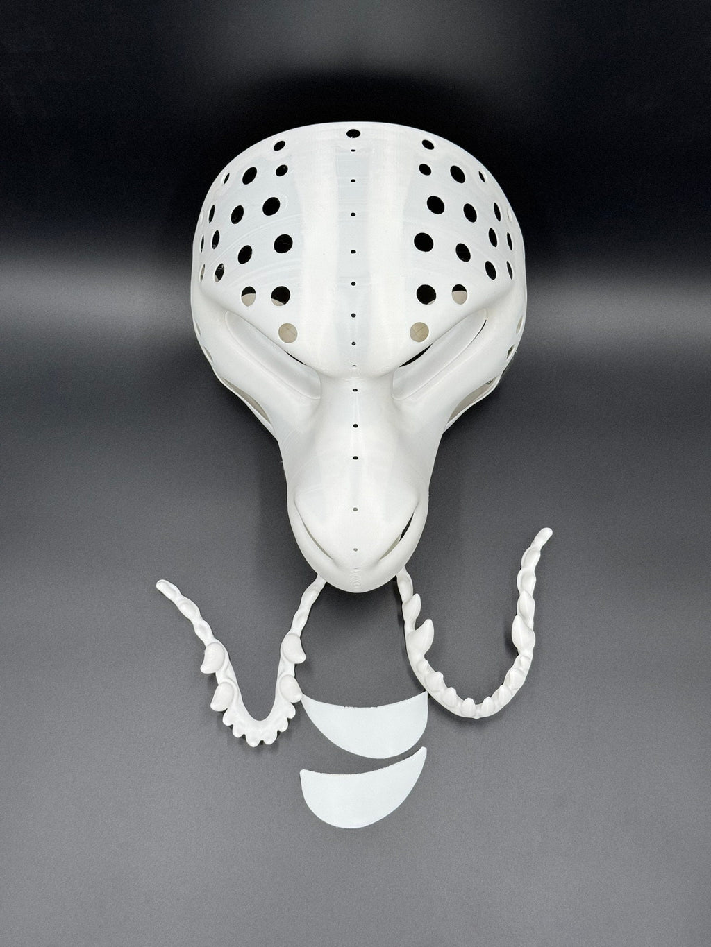 Triangular Dragon 3D printed fursuit head base