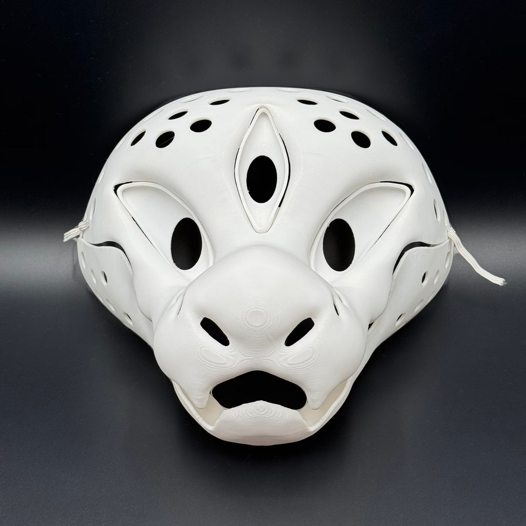 Snake Demon 3D printed fursuit head base with movable jaw