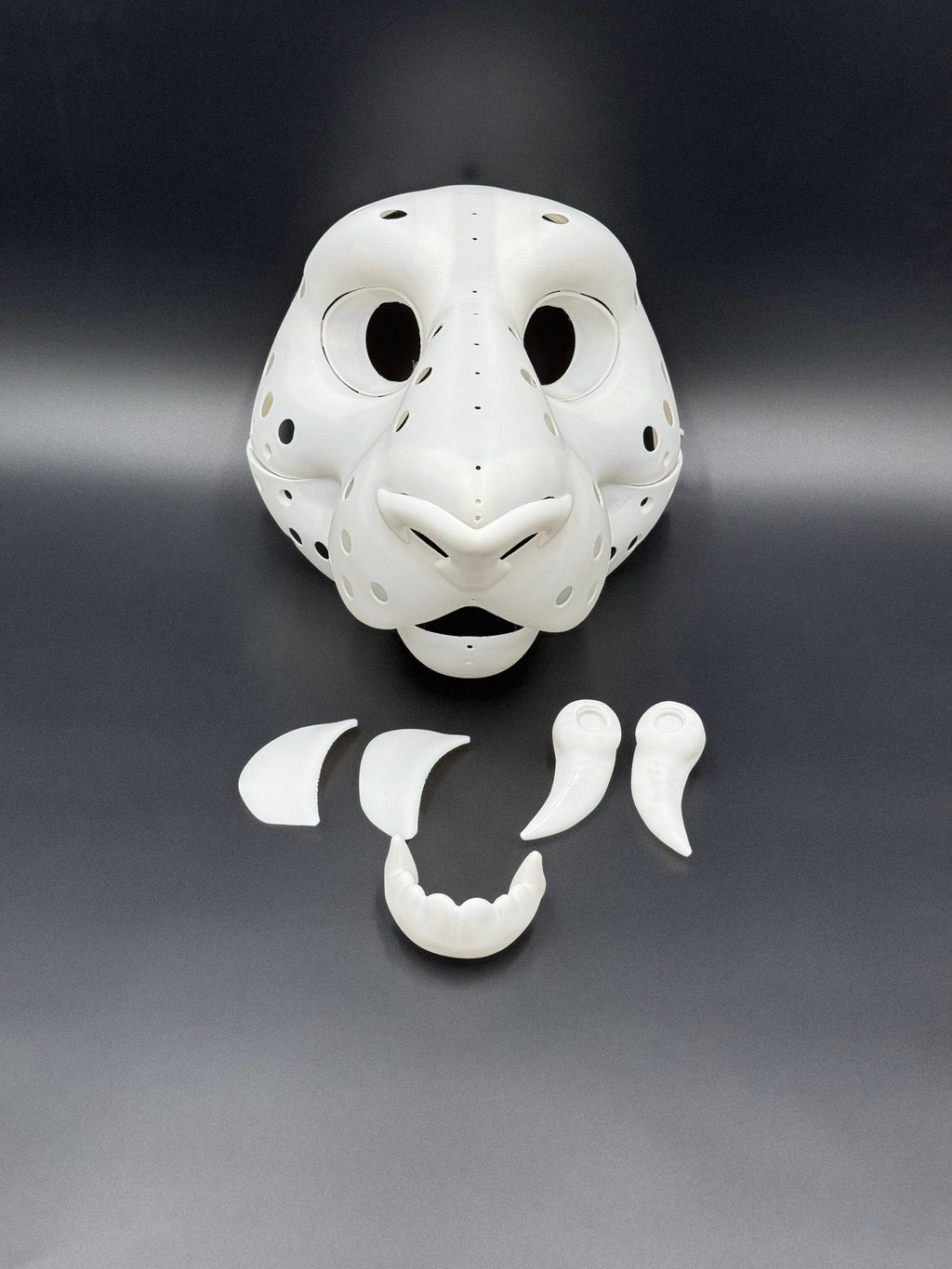 Smilodon Big Saber 3D printed fursuit head base
