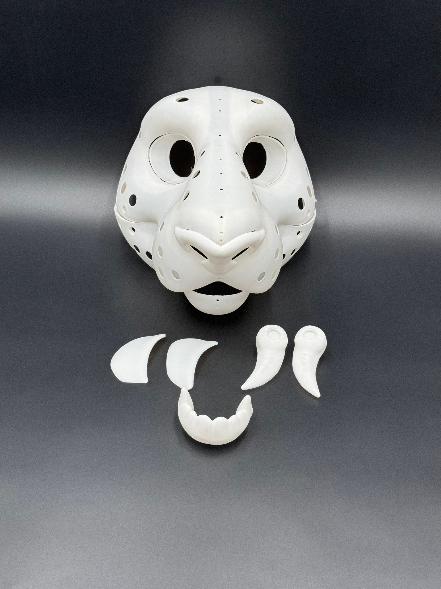 Smilodon Big Saber 3D printed fursuit head base
