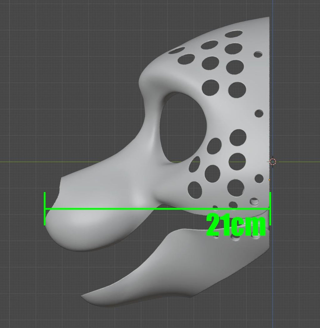 Fox 3D printed fursuit head base