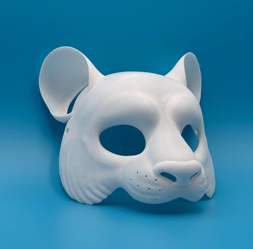Tiger 3D printed PETG therian mask base with ears