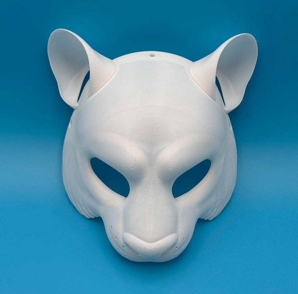 Tiger 3D printed PETG therian mask base with ears