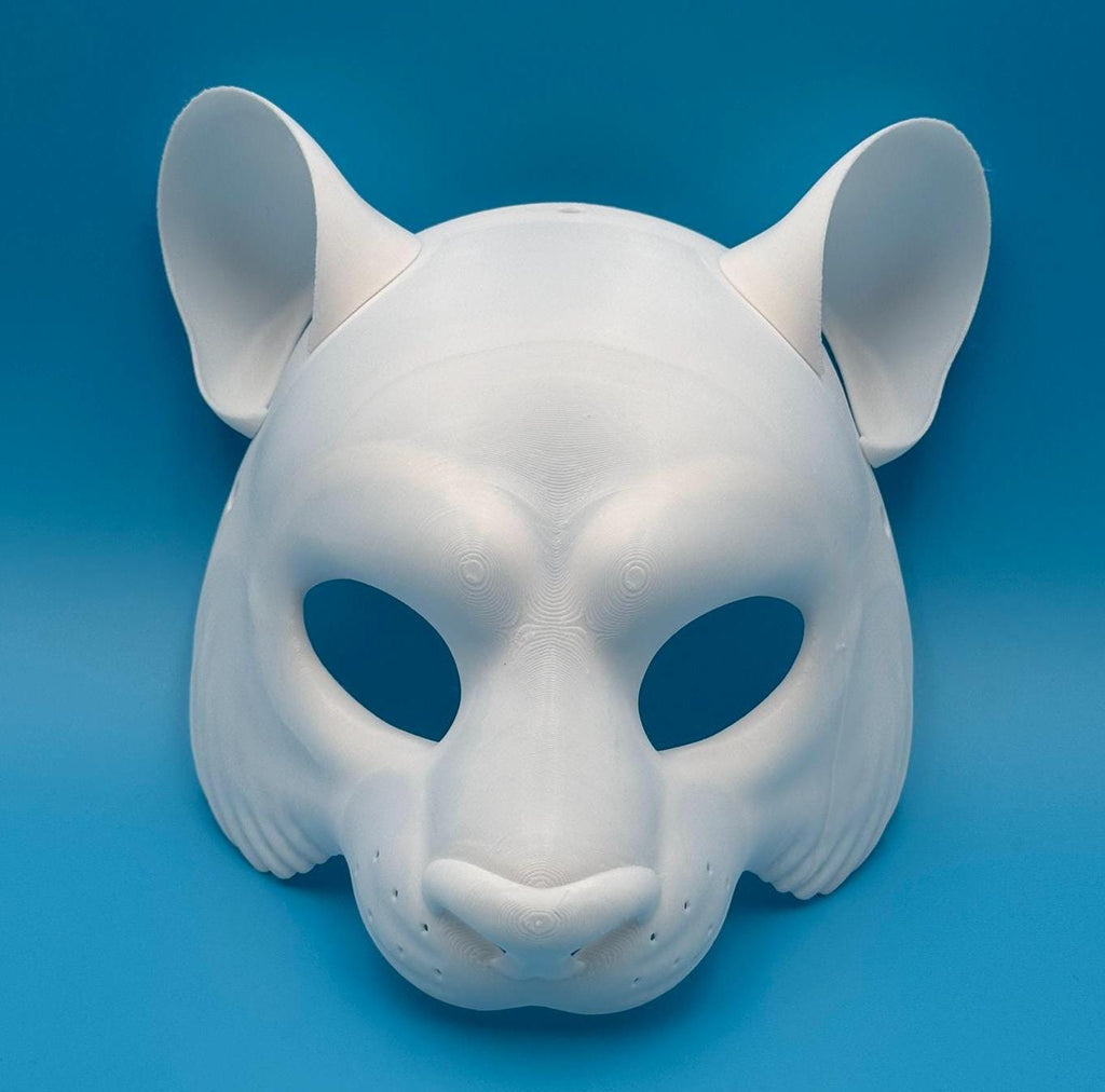 Tiger 3D printed PETG therian mask base with ears