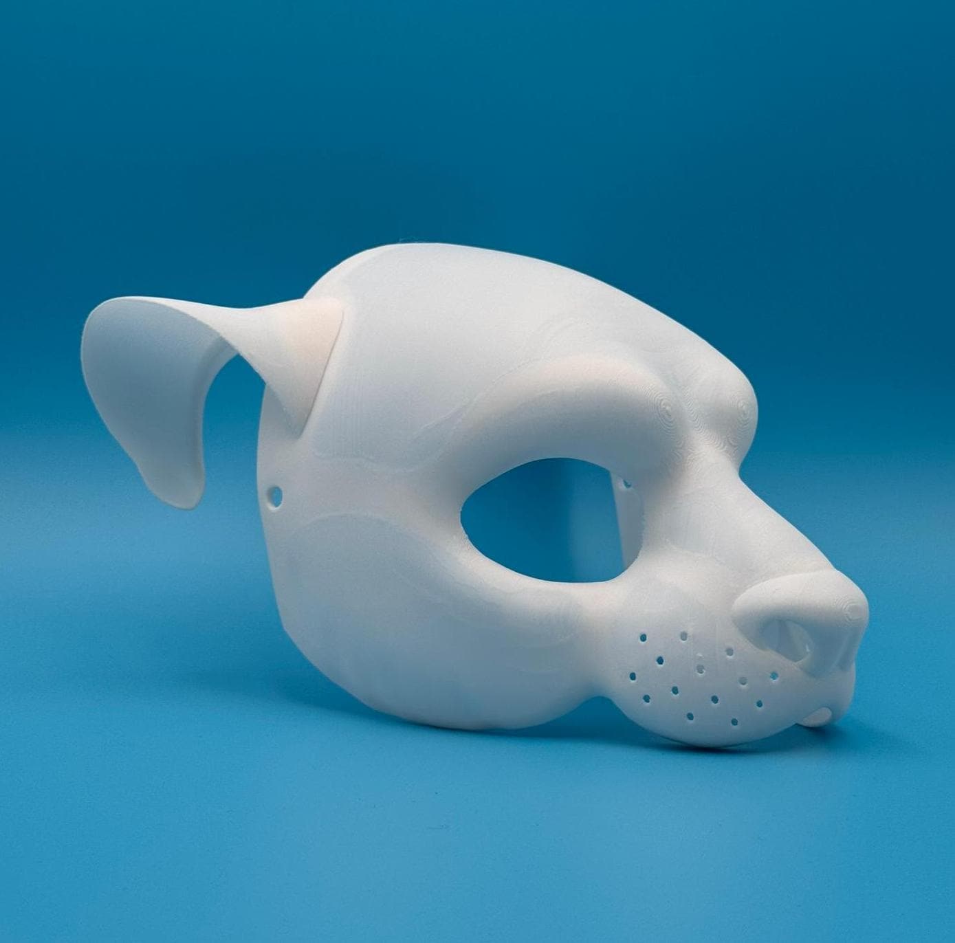 Otter 3D printed PETG therian mask base with ears