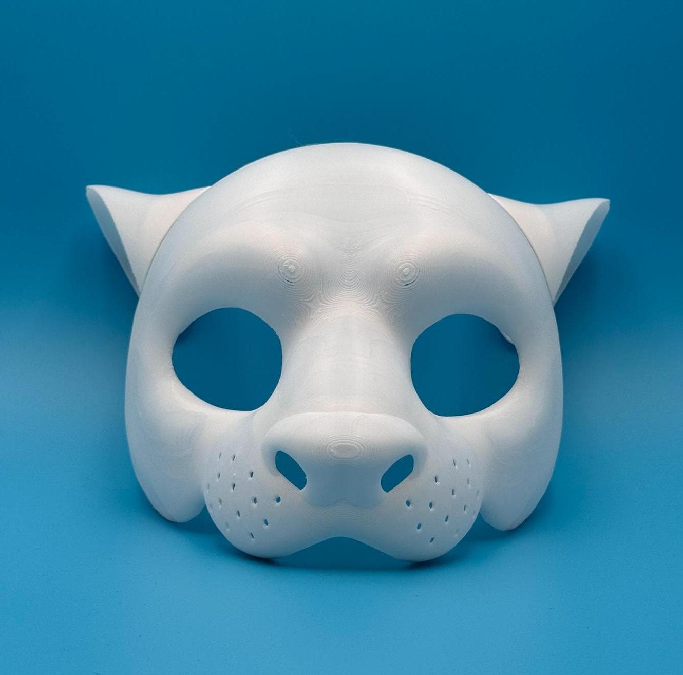 Otter 3D printed PETG therian mask base with ears