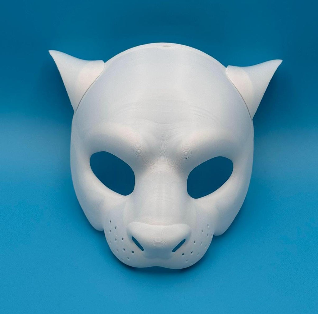 Otter 3D printed PETG therian mask base with ears