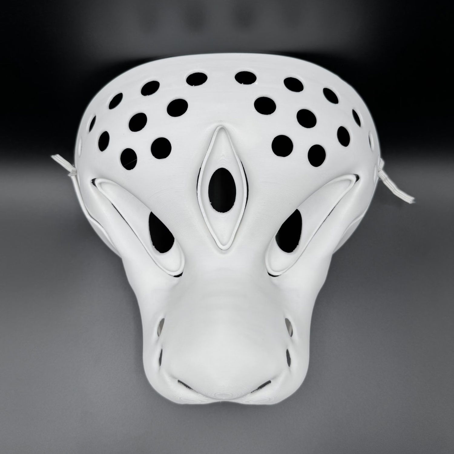 Snake Demon 3D printed fursuit head base with movable jaw