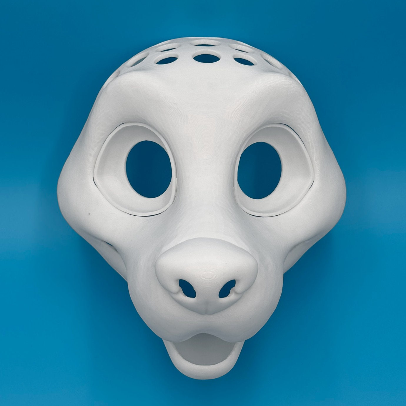 Canine 3D printed fursuit head base