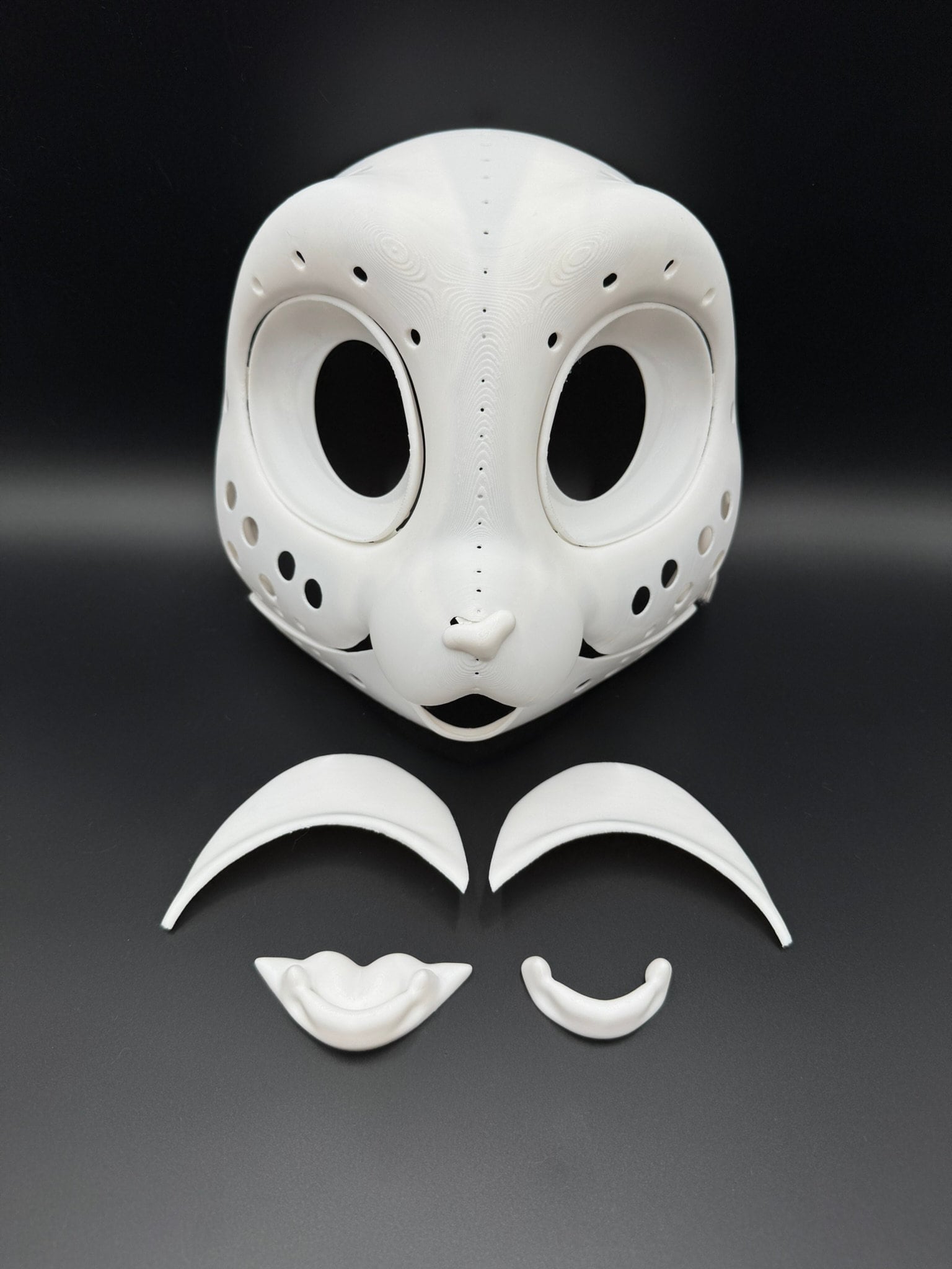Kitty 3D printed fursuit head base