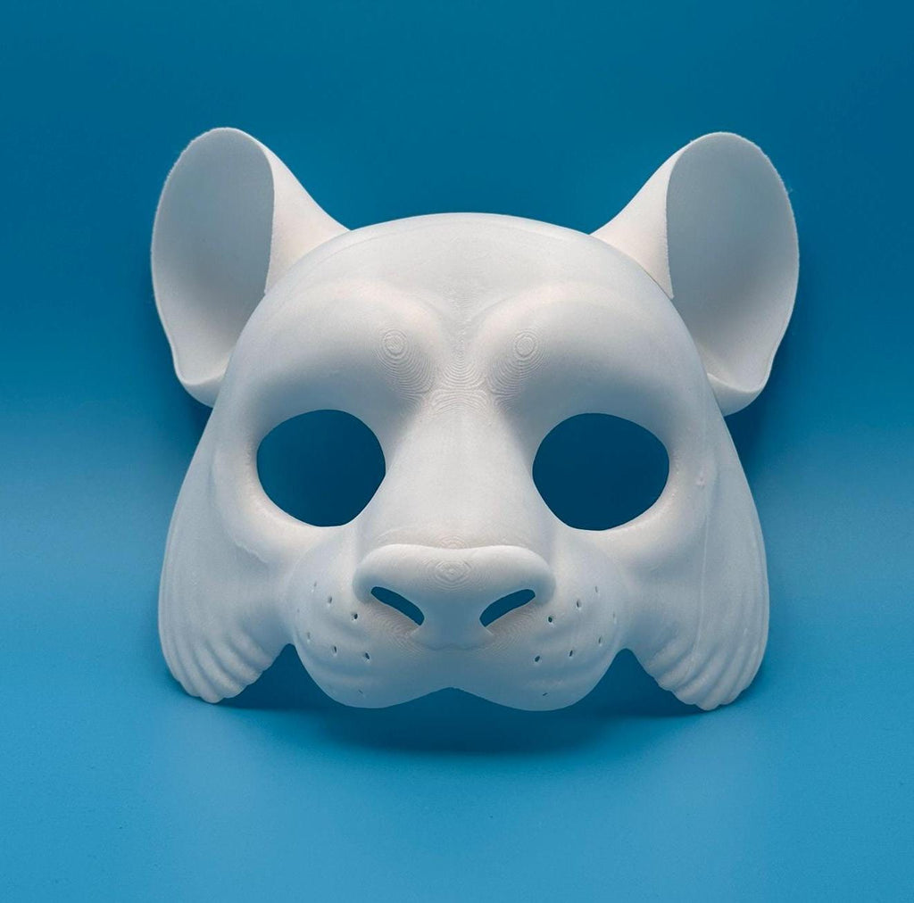 Tiger 3D printed PETG therian mask base with ears