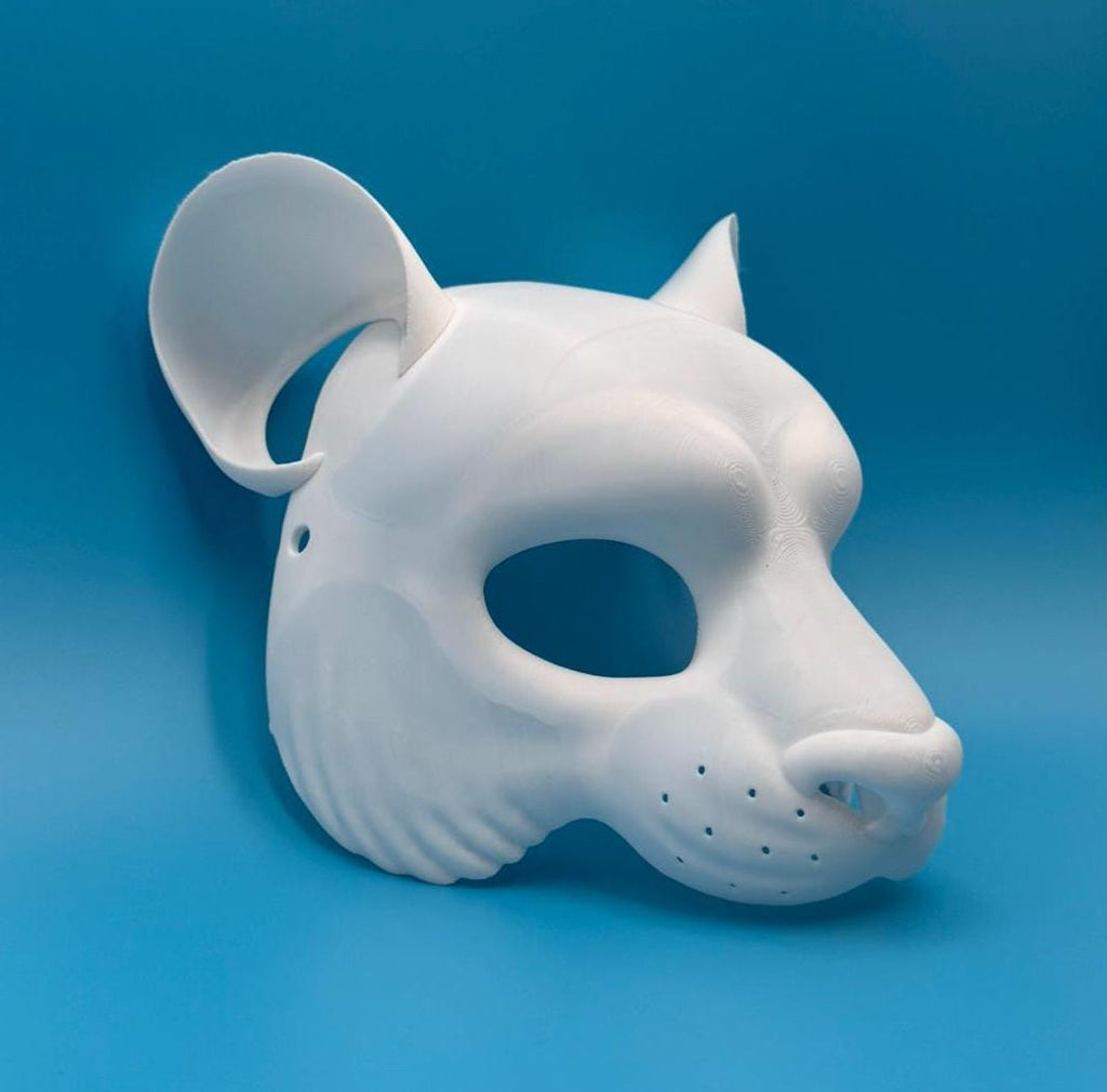 Tiger 3D printed PETG therian mask base with ears