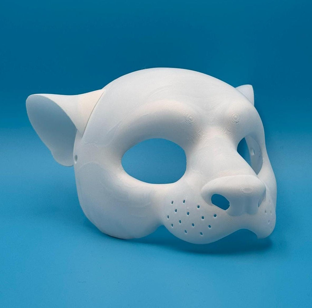 Otter 3D printed PETG therian mask base with ears