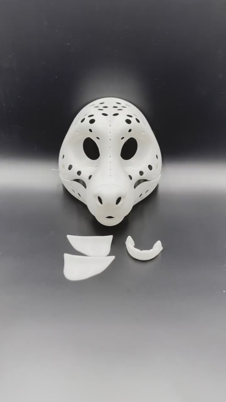 Raccoon 3D printed fursuit head base video