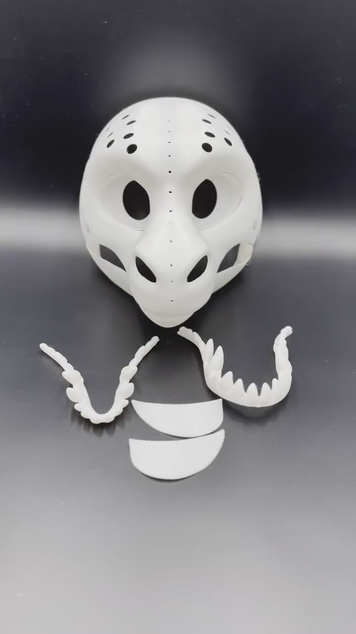 Triangular Dragon 3D printed fursuit head base video