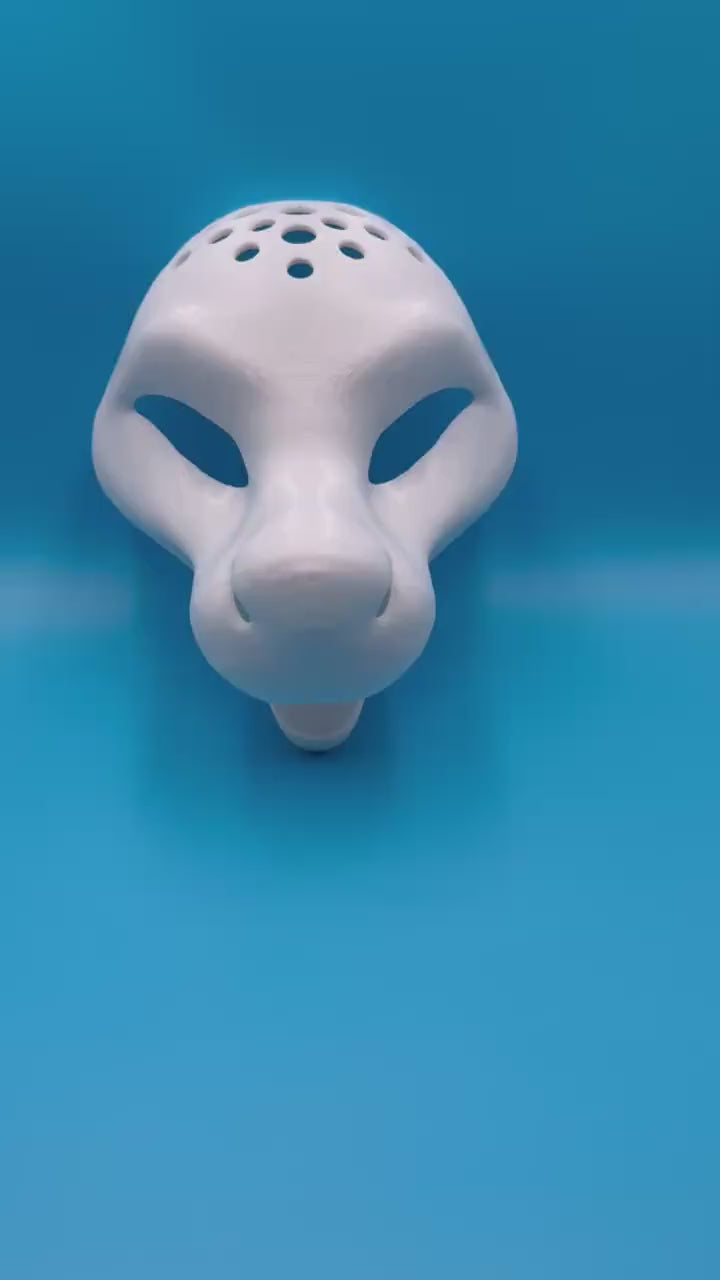 Manokit 3D printed fursuit head base video