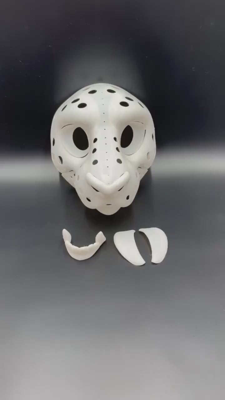 Lion 3D printed fursuit head base video