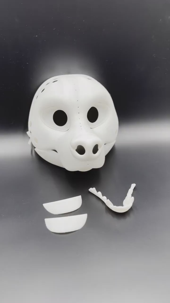 Black Bear 3D printed fursuit head base video