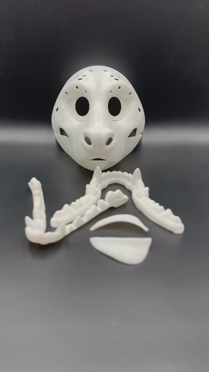 Opossum 3D printed fursuit head base video
